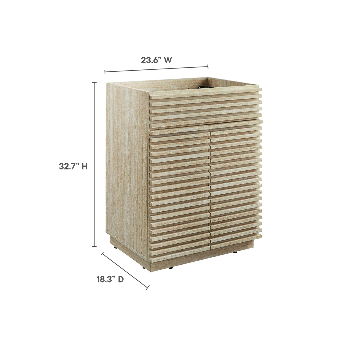 Render Faux Travertine Bathroom Vanity Cabinet, photo 2 of 21