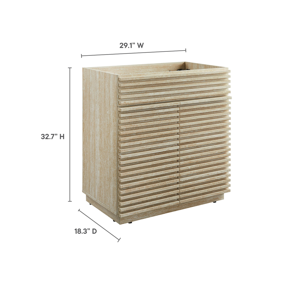 Render Faux Travertine Bathroom Vanity Cabinet, photo 9 of 21