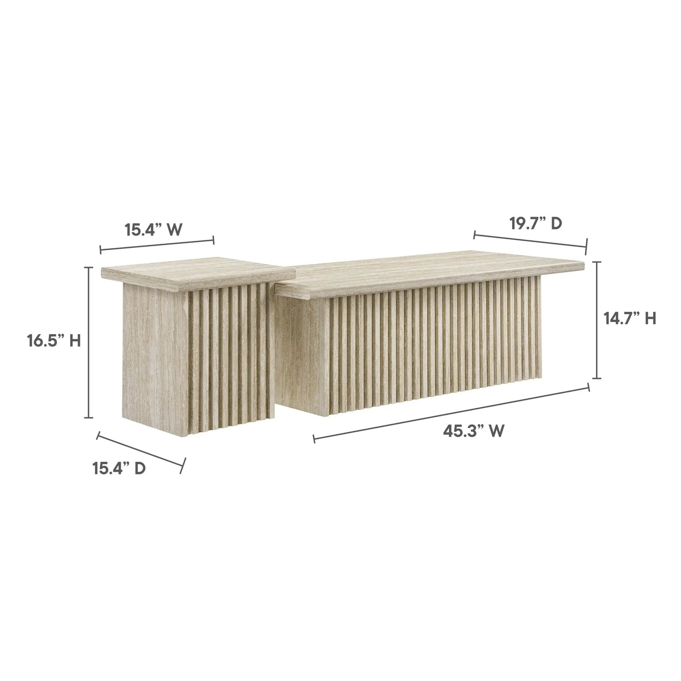 Render Nesting Coffee Tables Set of 2 by Modway by HouseOfZazla