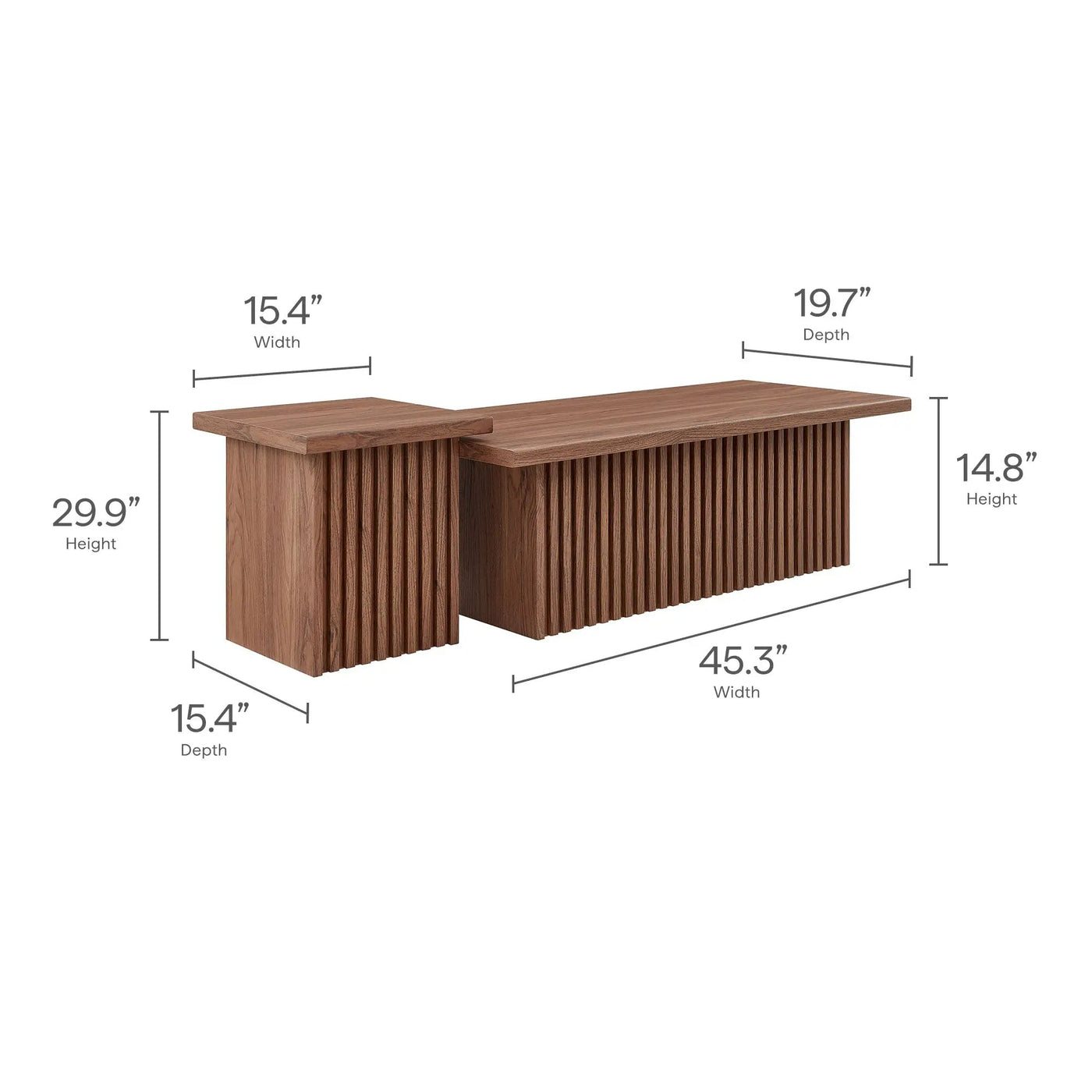 Render Nesting Coffee Tables Set of 2 by Modway by HouseOfZazla