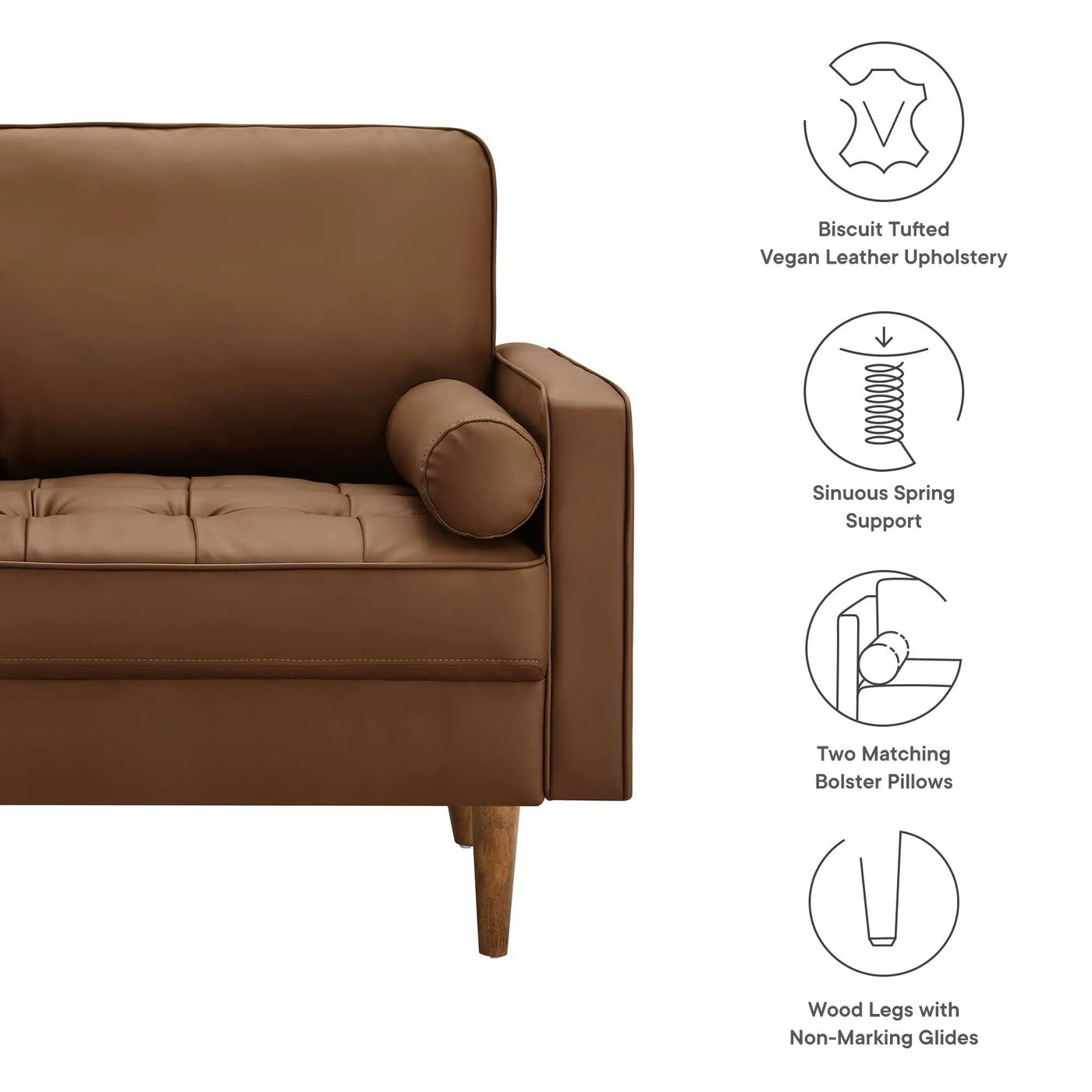 Valour Tufted Vegan Leather Accent Armchair by Modway by HouseOfZazla