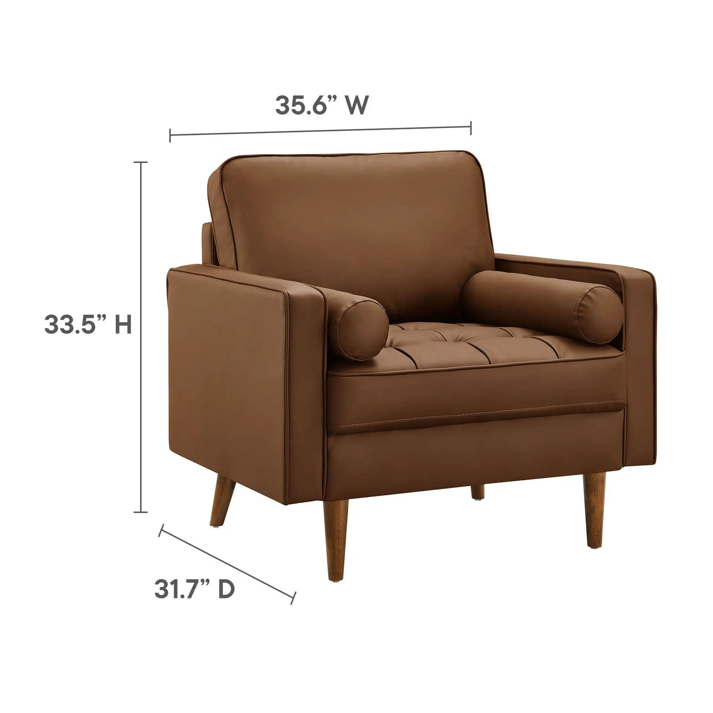 Valour Tufted Vegan Leather Accent Armchair by Modway by HouseOfZazla
