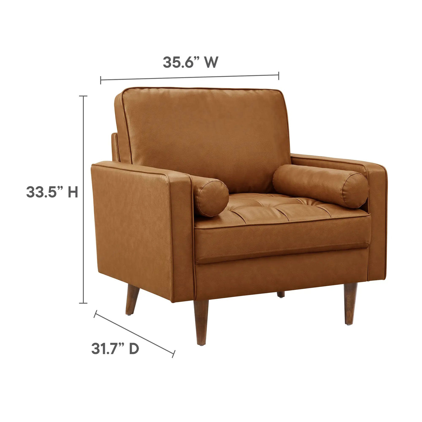 Valour Tufted Vegan Leather Accent Armchair by Modway by HouseOfZazla