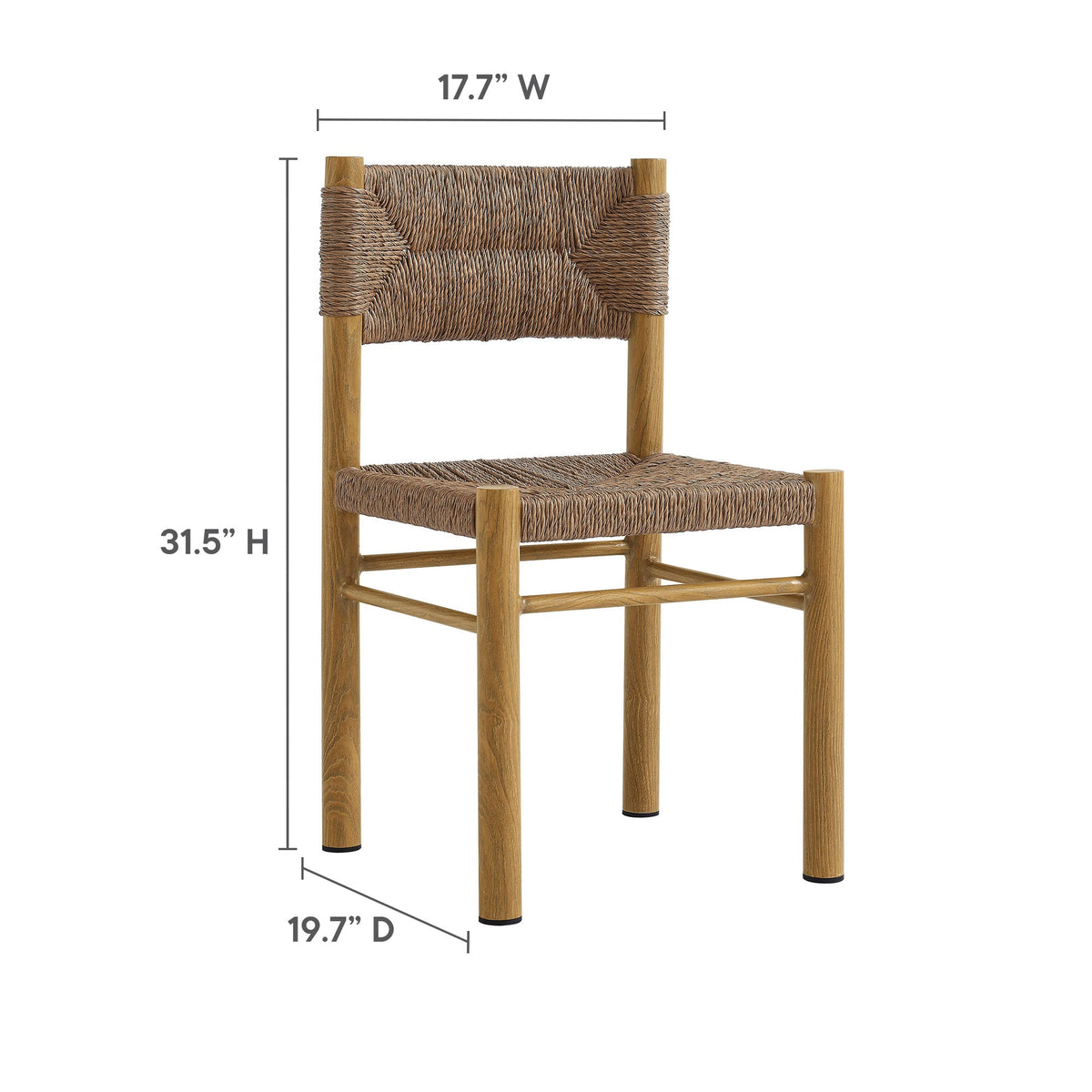 Parkland 7-Piece Rectangular Outdoor Patio Rattan and Aluminum Dining Table and Chairs Set by Modway, photo 3 of 30