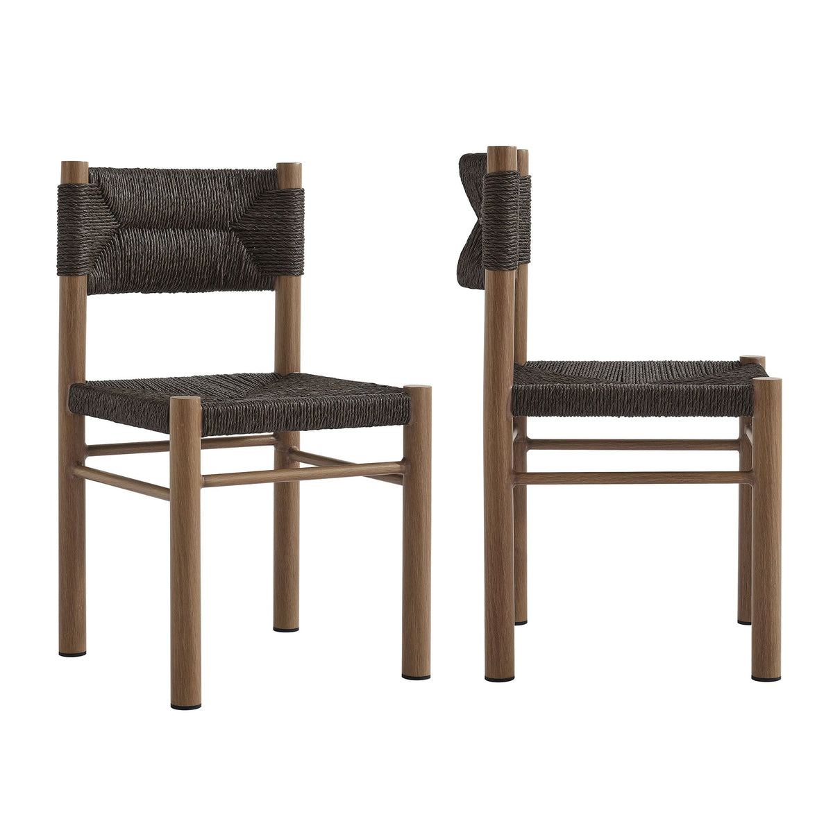 Parkland 7-Piece Rectangular Outdoor Patio Rattan and Aluminum Dining Table and Chairs Set by Modway, photo 24 of 30