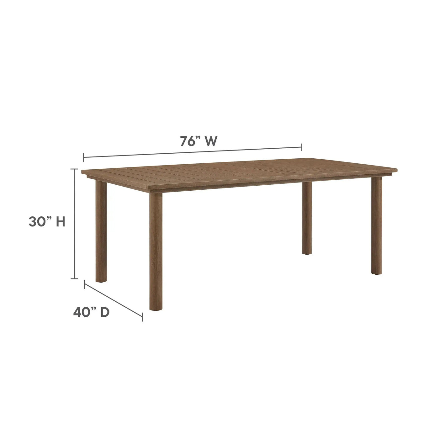 Abacus 7-Piece Rectangular Outdoor Patio Aluminum Dining Table Set with Rattan Armchairs by HouseOfZazla