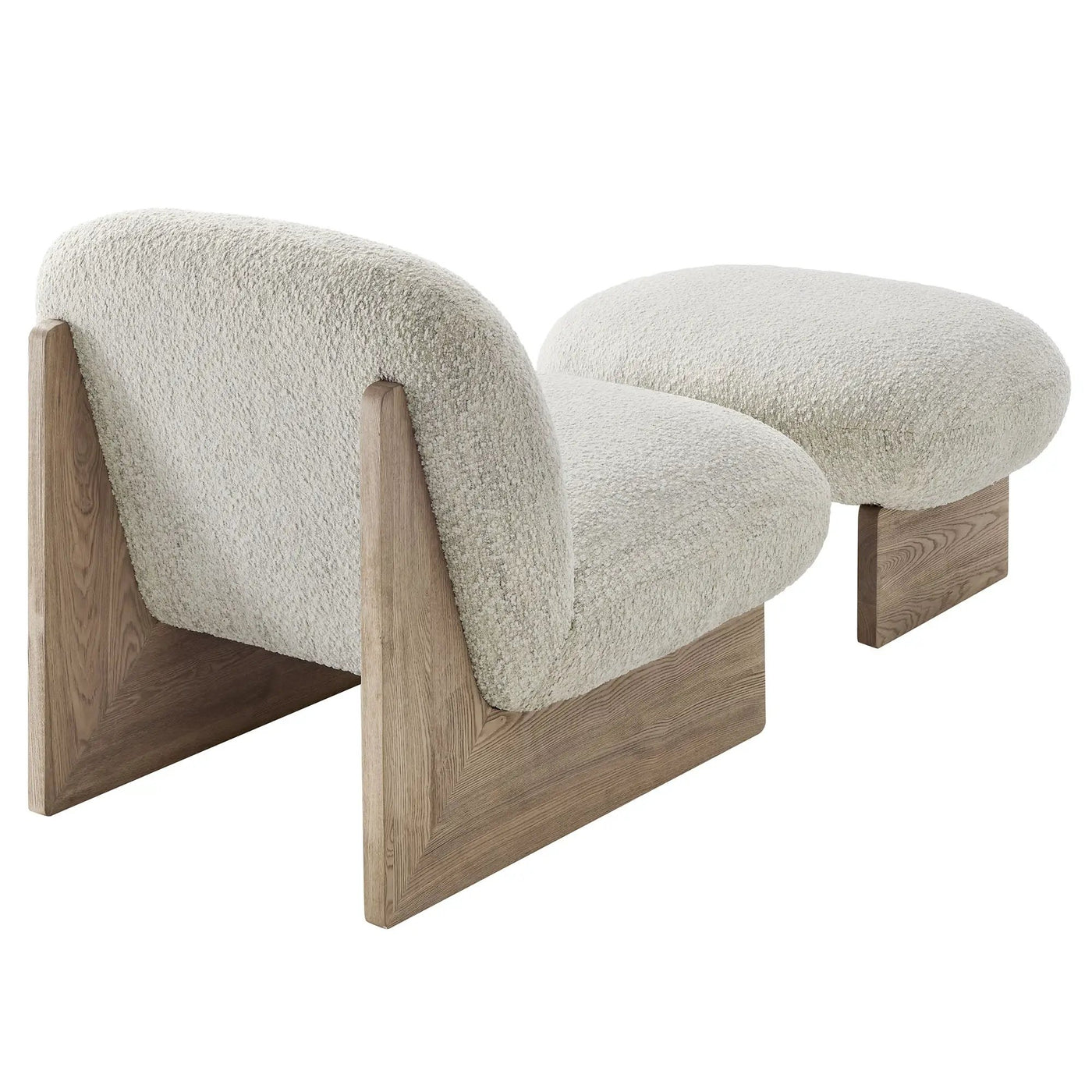 Loyal Boucle Fabric Accent Chair and Ottoman Set by Modway by HouseOfZazla