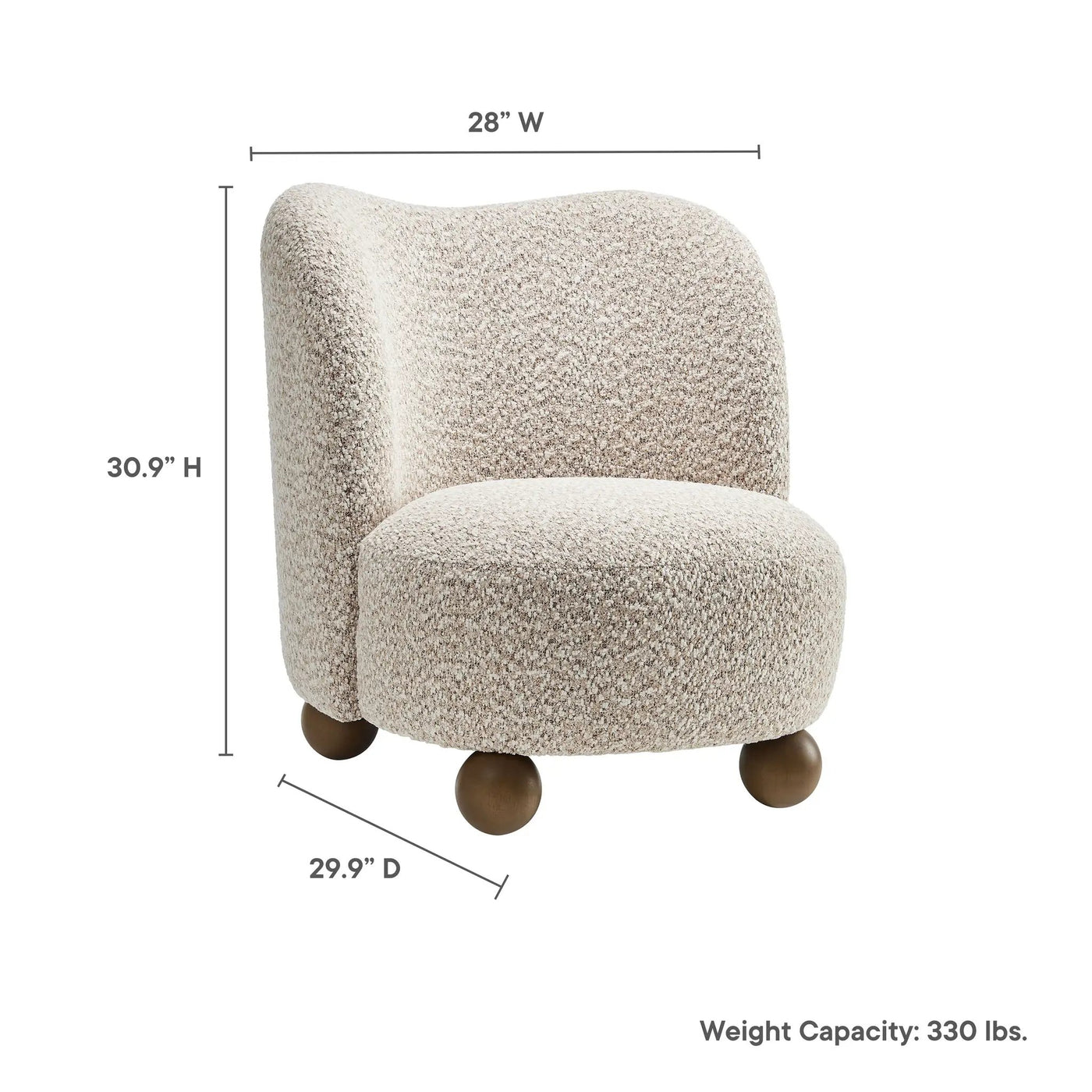 Monroe Boucle Fabric Accent Chair by Modway by HouseOfZazla