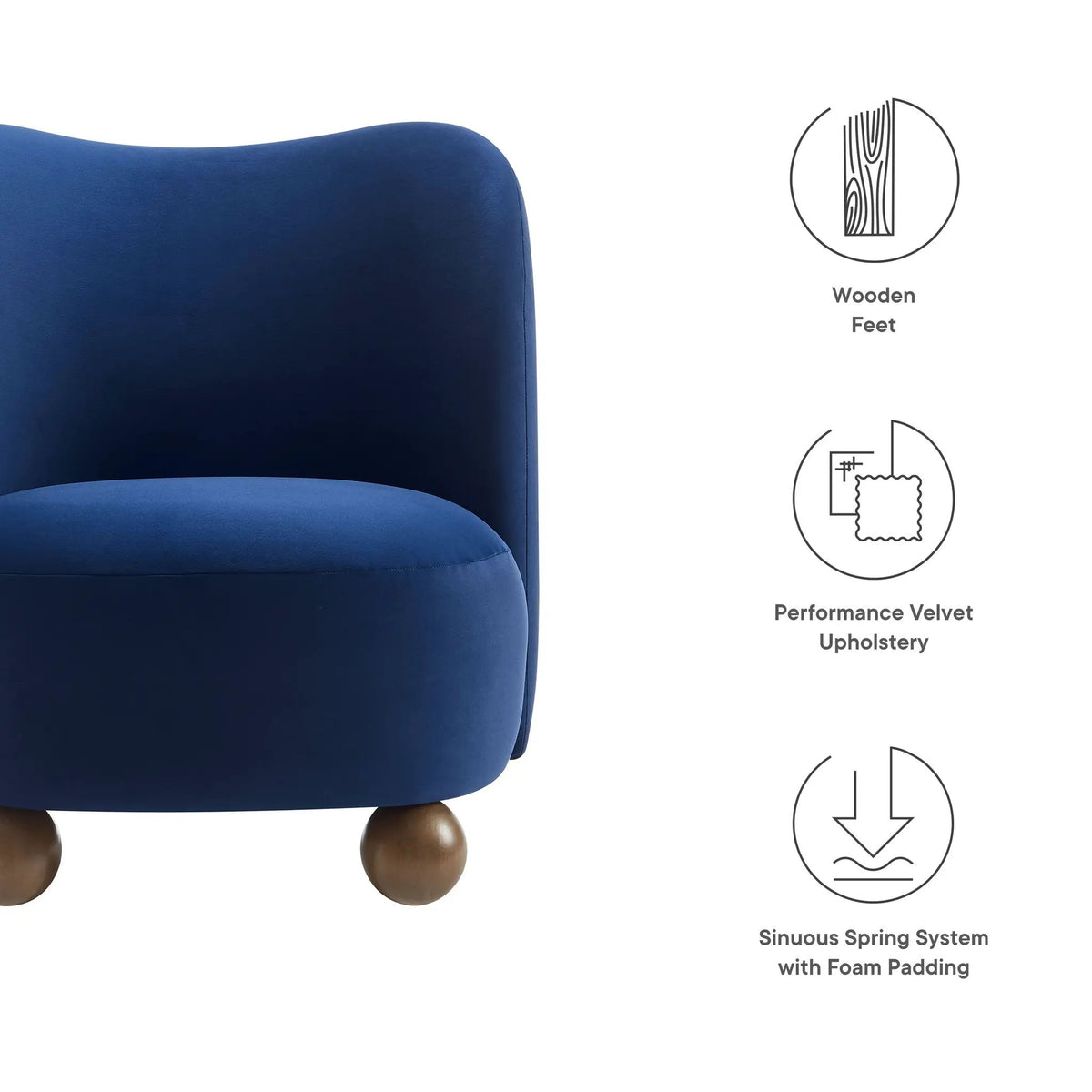 Monroe Performance Velvet Accent Chair by Modway by HouseOfZazla