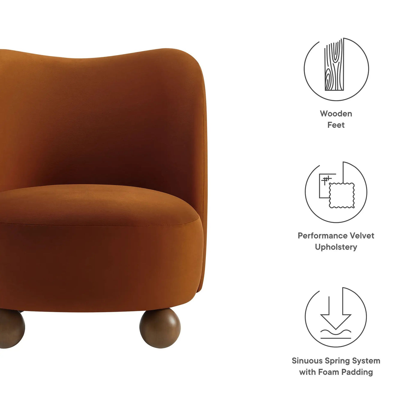 Monroe Performance Velvet Accent Chair by Modway by HouseOfZazla