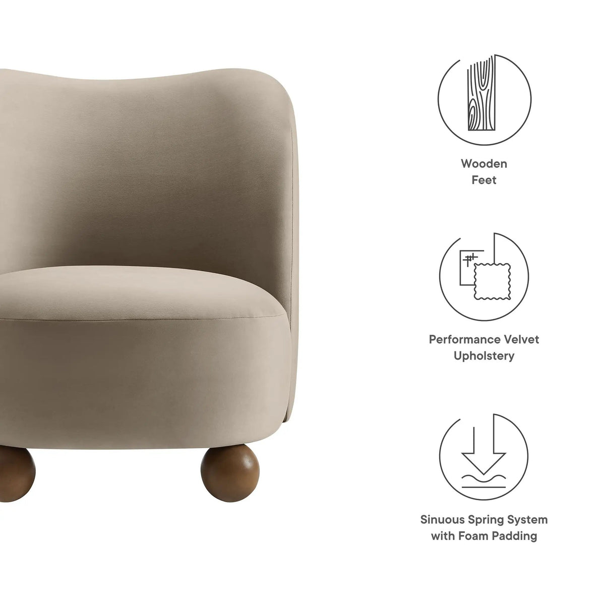 Monroe Performance Velvet Accent Chair by Modway by HouseOfZazla