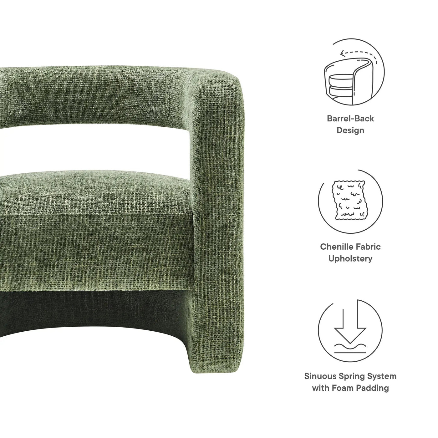 Jaylin Upholstered Chenille Accent Chair by Modway by HouseOfZazla