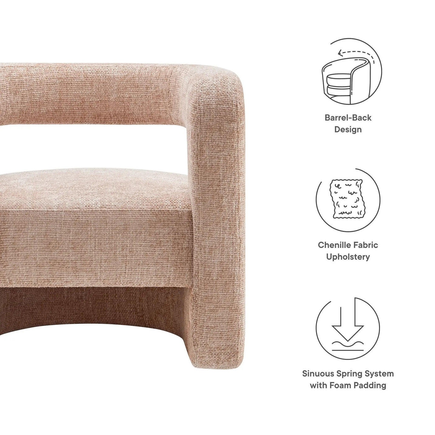 Jaylin Upholstered Chenille Accent Chair by Modway by HouseOfZazla