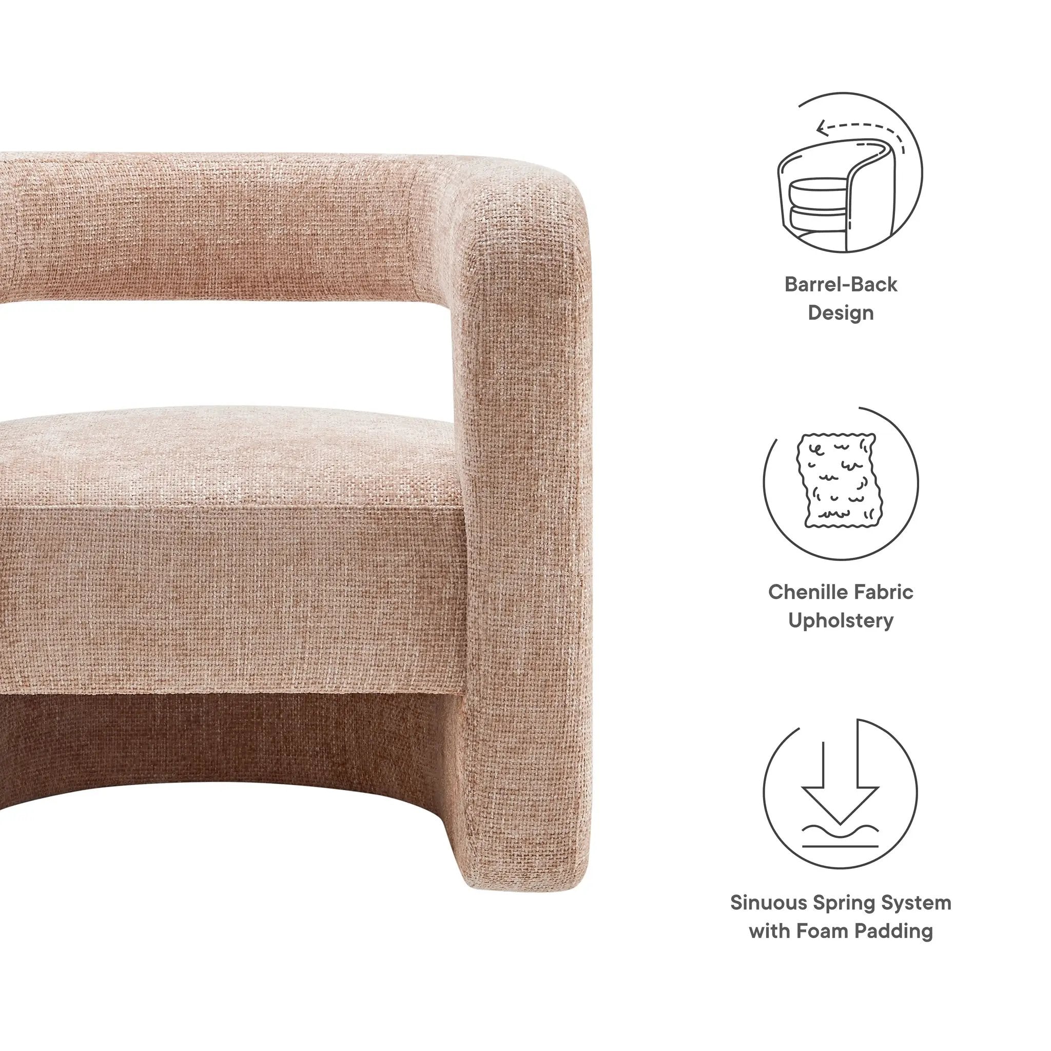 Jaylin Upholstered Chenille Accent Chair by Modway by HouseOfZazla