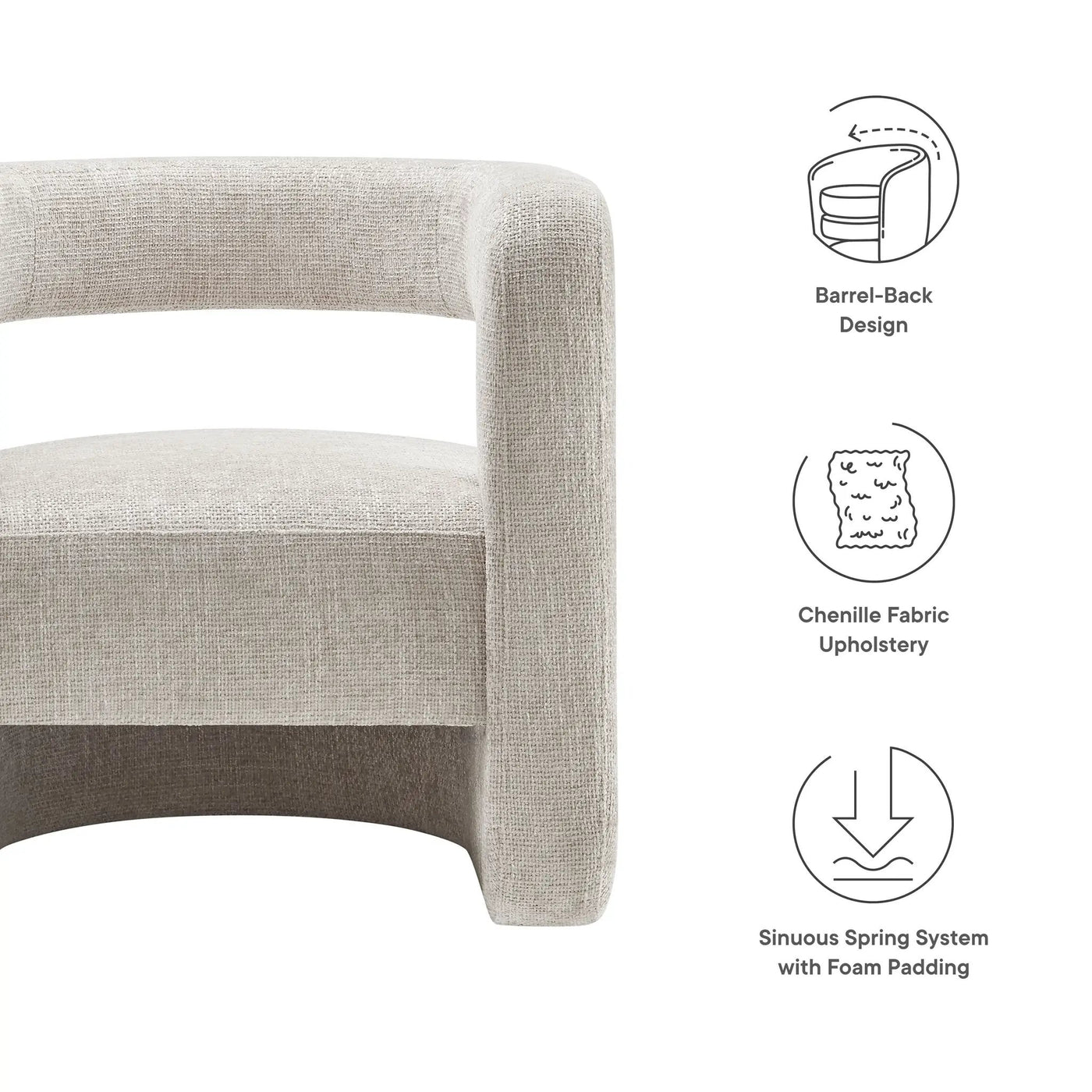 Jaylin Upholstered Chenille Accent Chair by Modway by HouseOfZazla