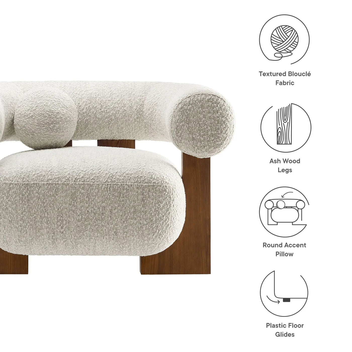 Jace Boucle Accent Chair by Modway by HouseOfZazla
