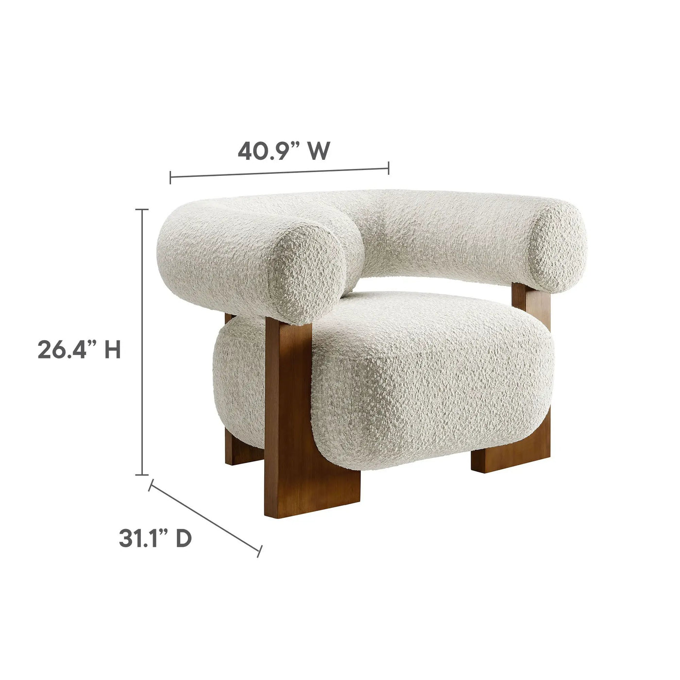 Jace Boucle Accent Chair by Modway by HouseOfZazla