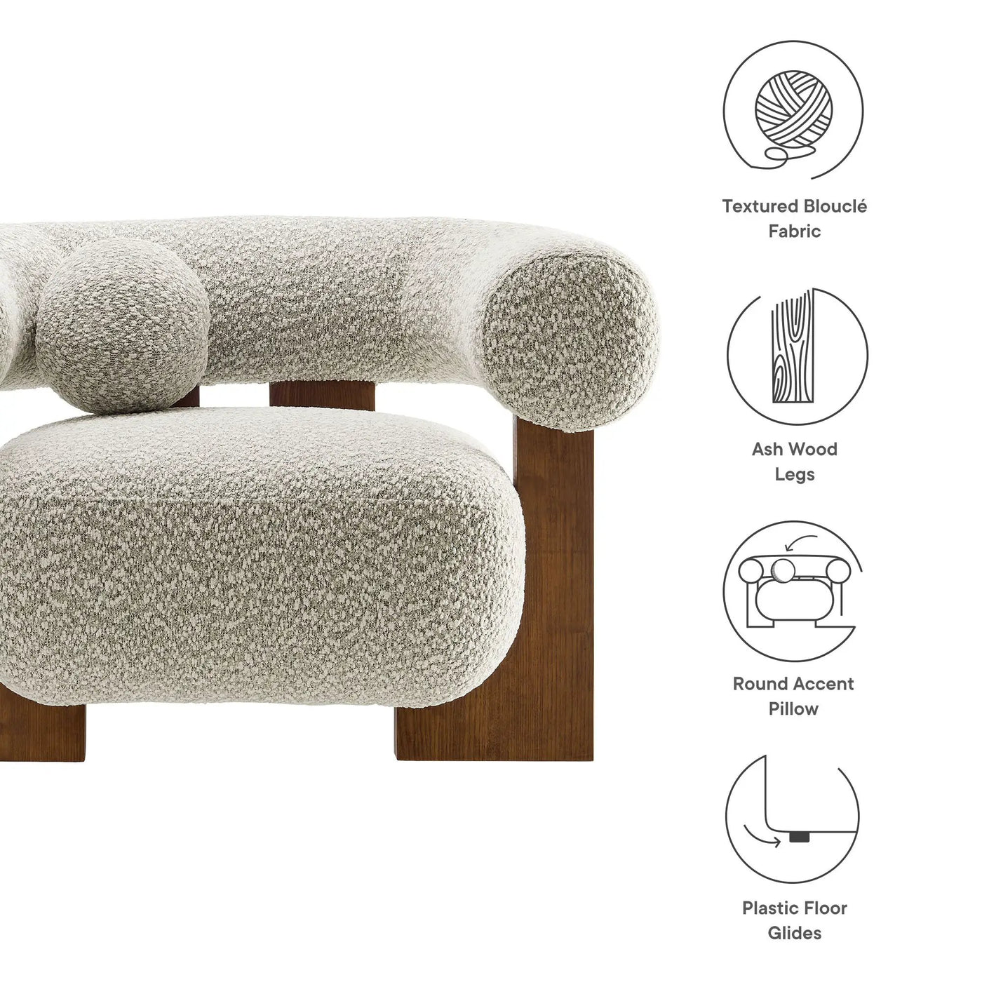 Jace Boucle Accent Chair by Modway by HouseOfZazla