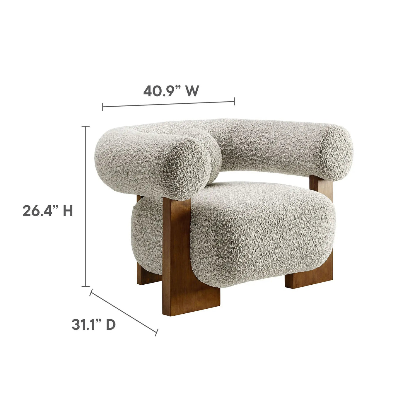 Jace Boucle Accent Chair by Modway by HouseOfZazla