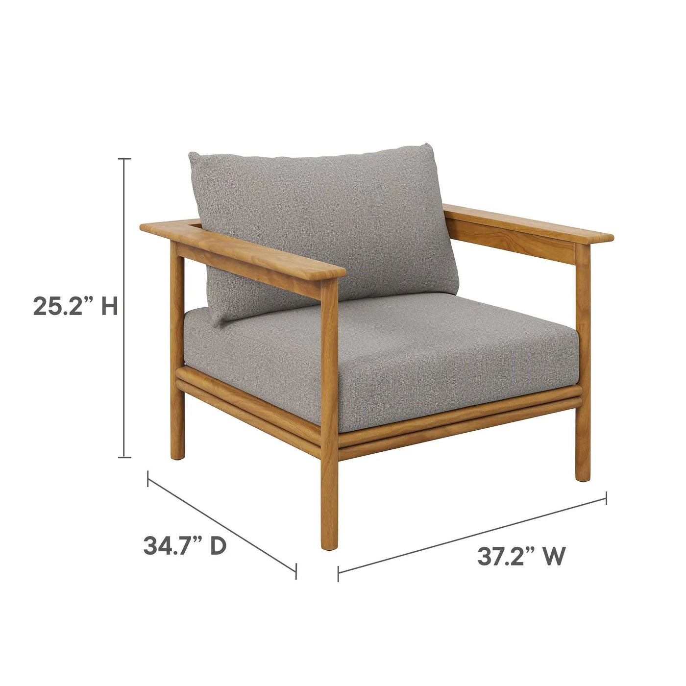 Wren Outdoor Patio Teak Wood Armchair Set of 2 by Modway by HouseOfZazla