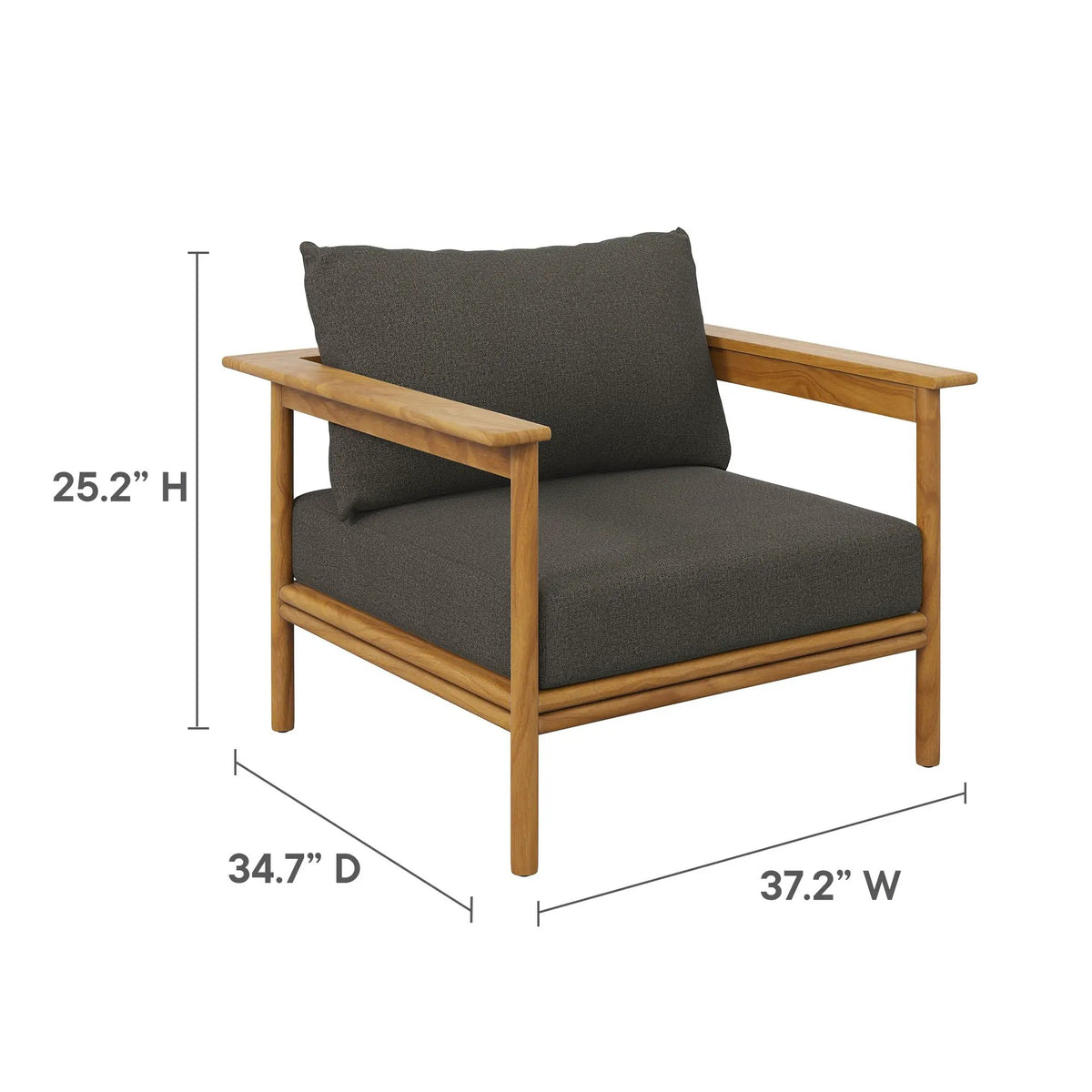 Wren Outdoor Patio Teak Wood Armchair Set of 2 by Modway by HouseOfZazla