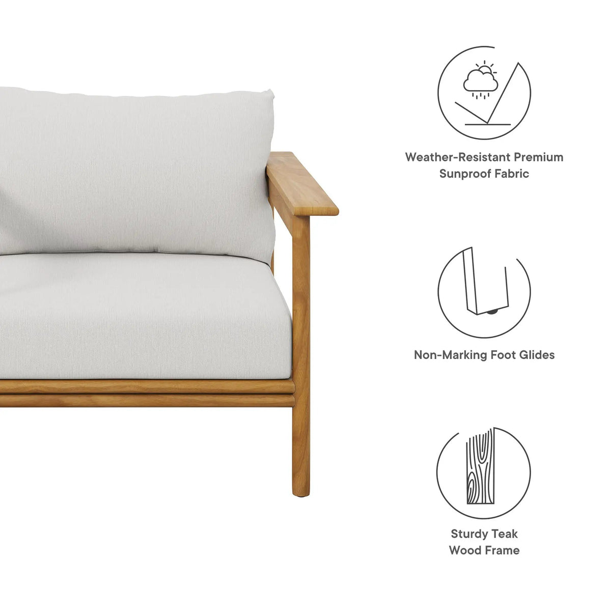 Wren Outdoor Patio Teak Wood Armchair by Modway by HouseOfZazla