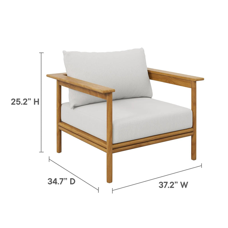 Wren Outdoor Patio Teak Wood Armchair Set of 2 by Modway by HouseOfZazla