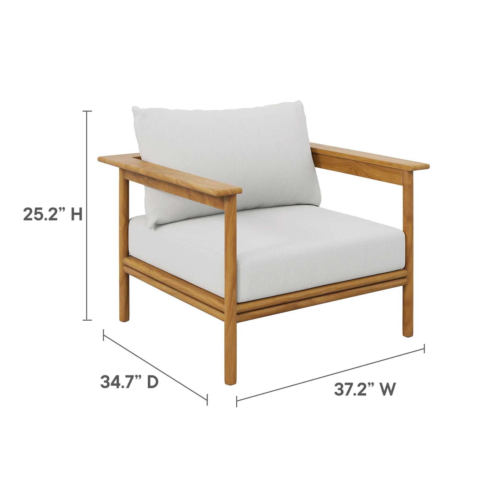 Wren Outdoor Patio Teak Wood Armchair by Modway by HouseOfZazla