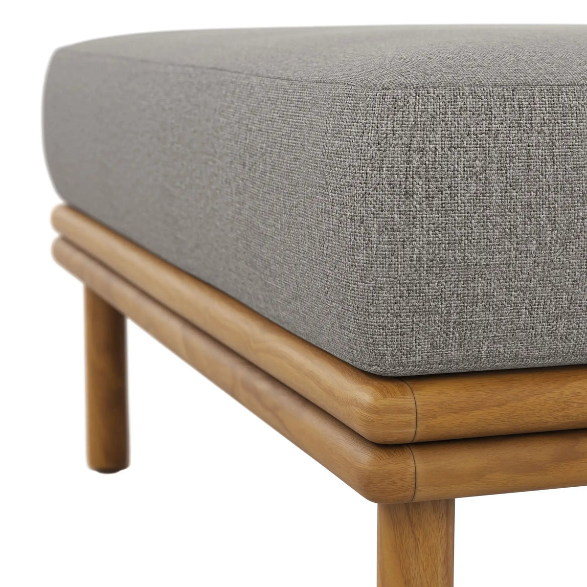 Wren Outdoor Patio Teak Wood Ottoman By Modway by HouseOfZazla