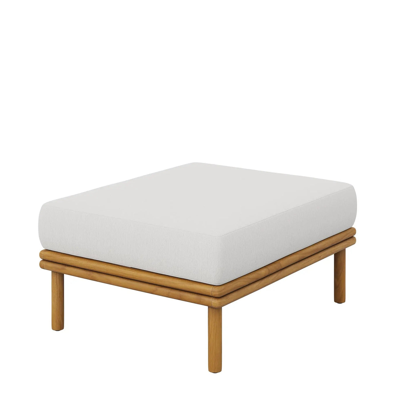 Wren Outdoor Patio Teak Wood Ottoman By Modway by HouseOfZazla
