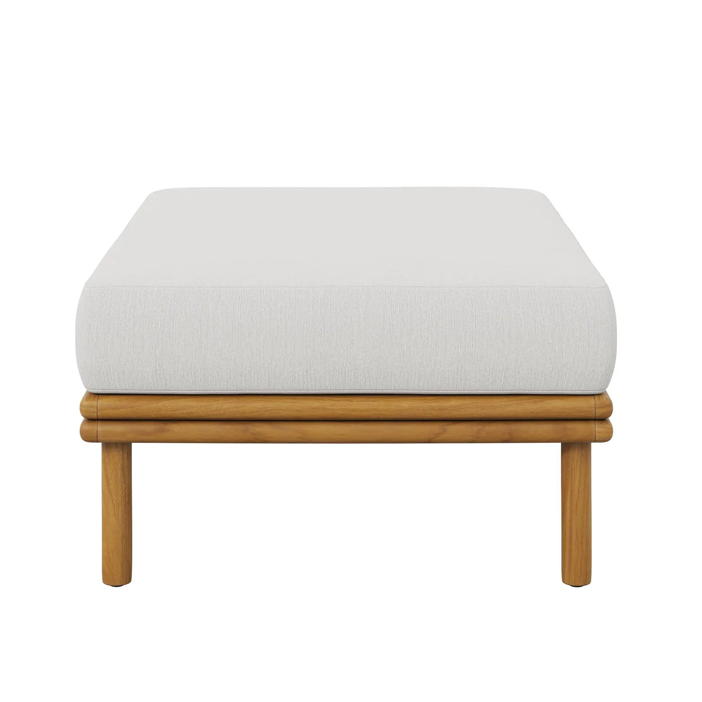 Wren Outdoor Patio Teak Wood Ottoman By Modway by HouseOfZazla