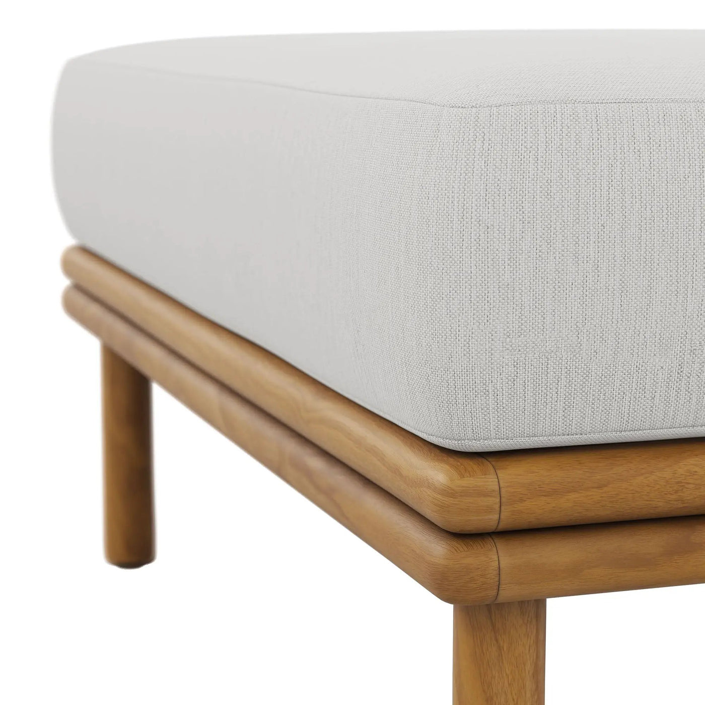 Wren Outdoor Patio Teak Wood Ottoman By Modway by HouseOfZazla
