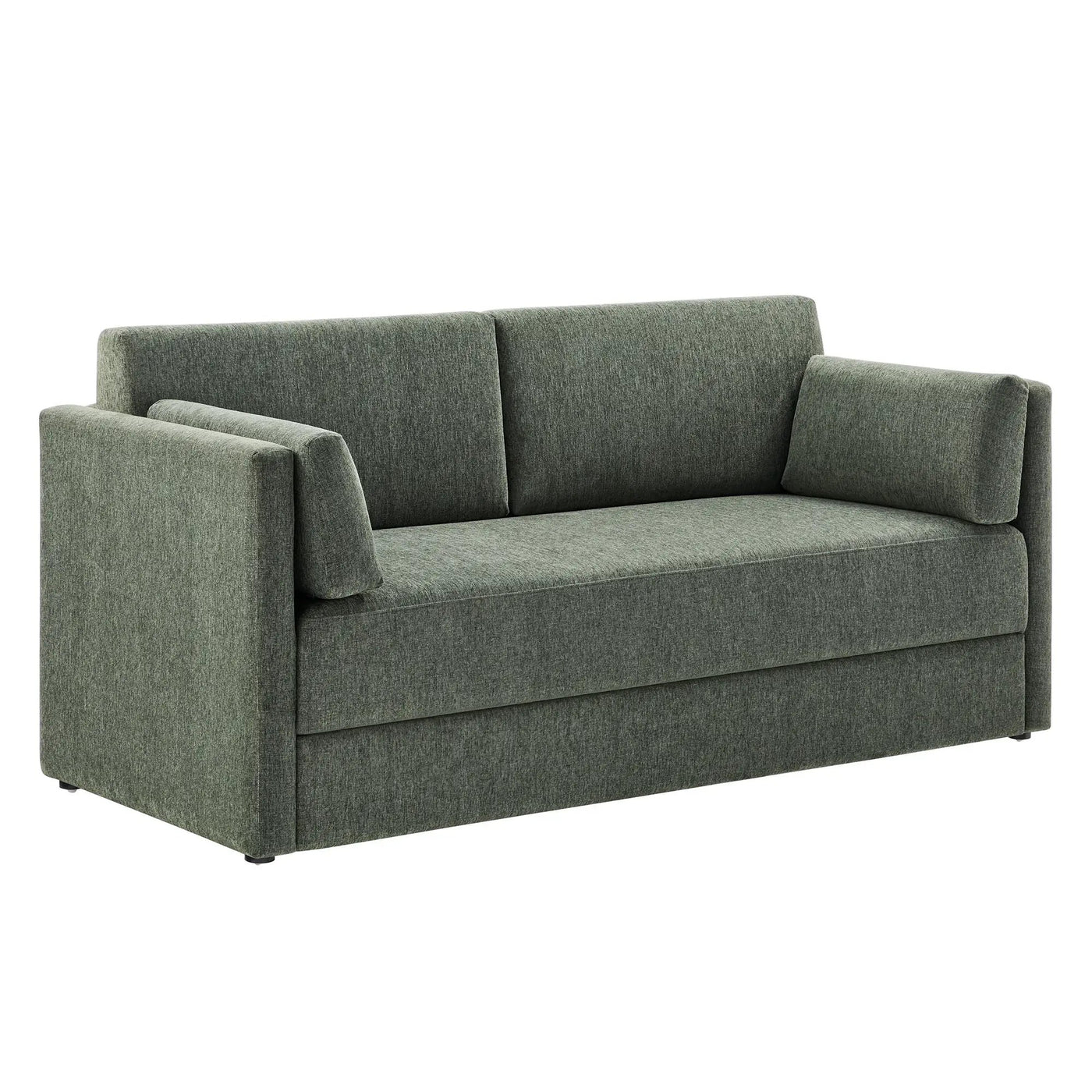 Linden Upholstered Heathered Chenille Small Sofa by HouseOfZazla