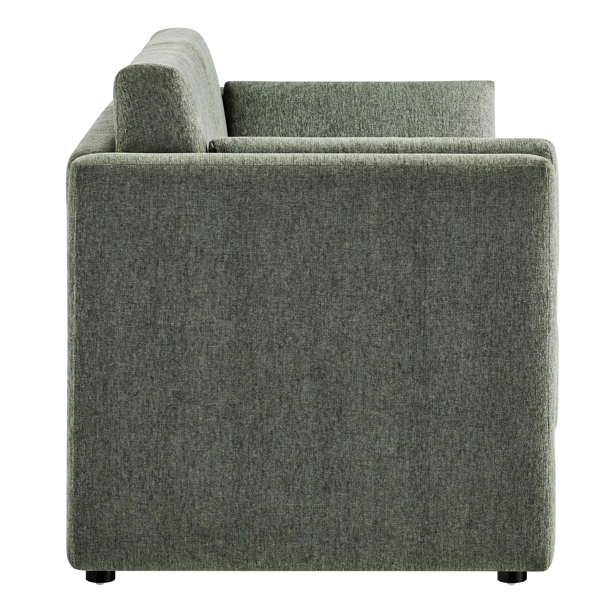 Linden Upholstered Heathered Chenille Small Sofa by HouseOfZazla