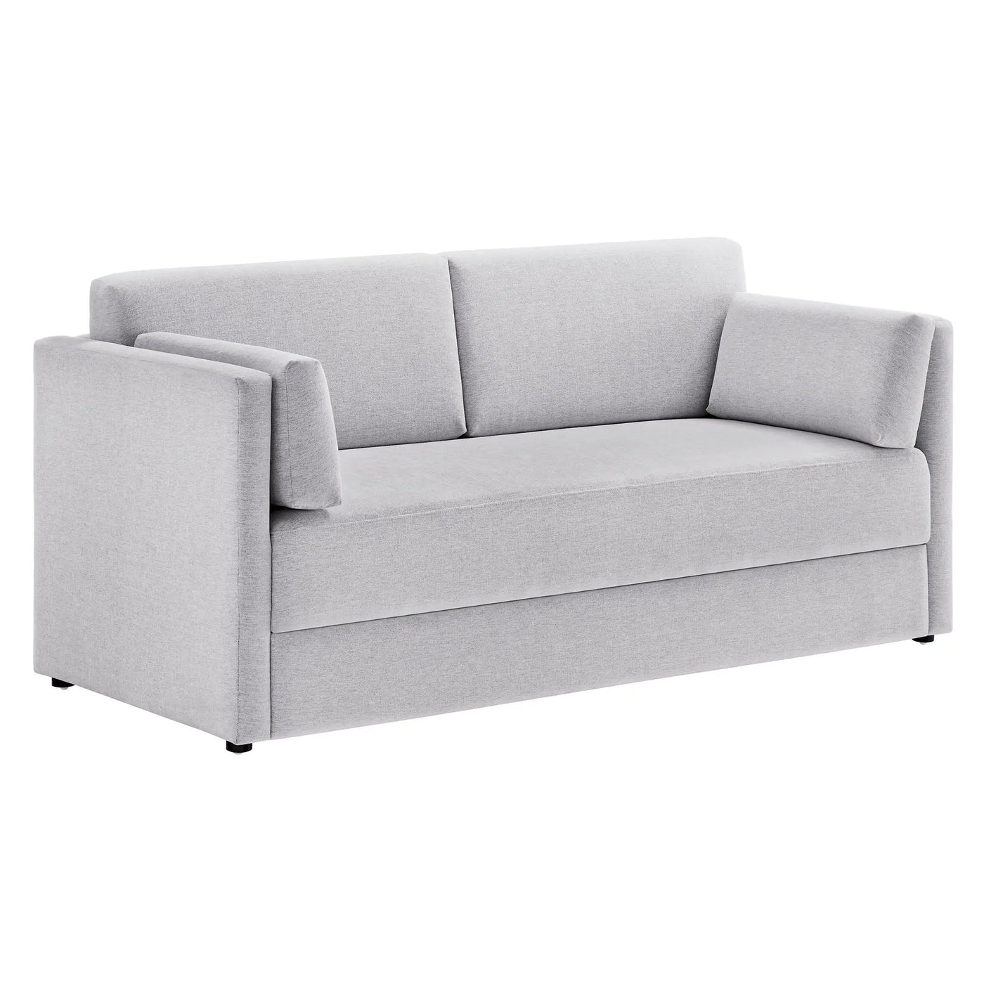 Linden Upholstered Heathered Chenille Small Sofa by HouseOfZazla