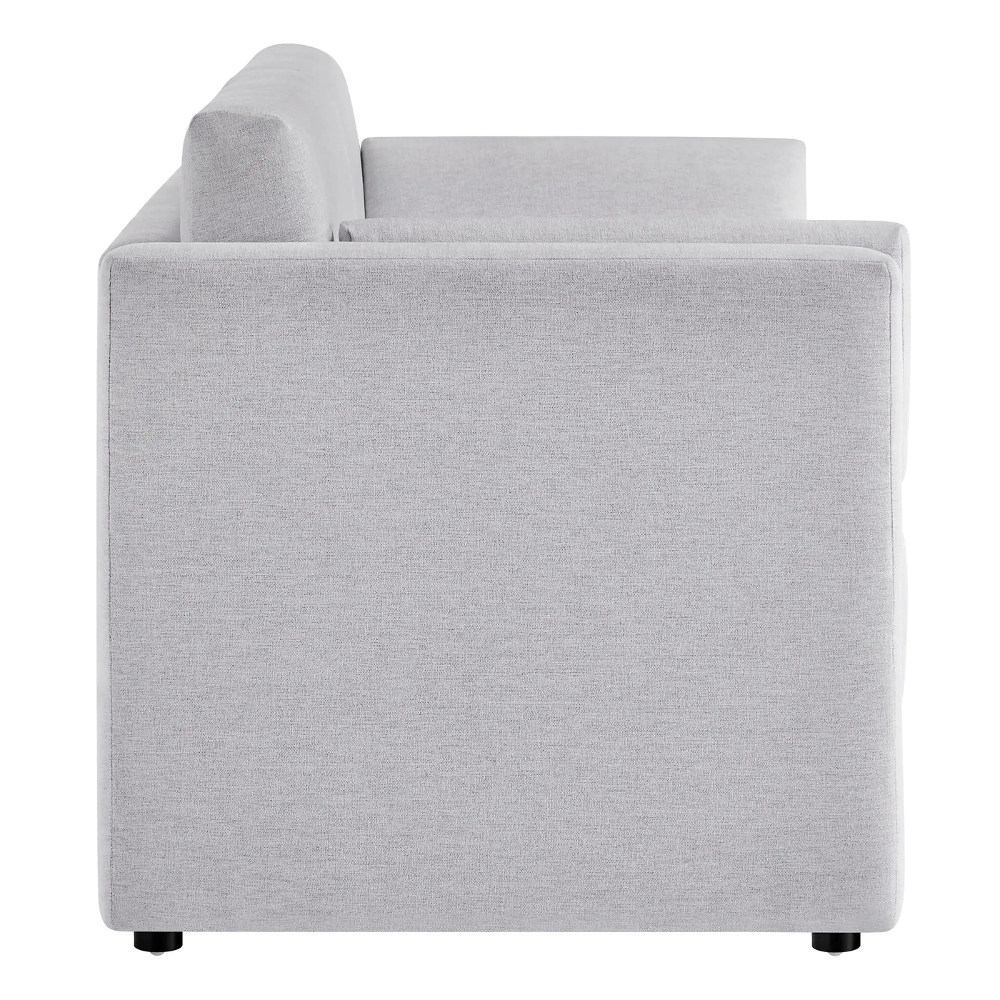 Linden Upholstered Heathered Chenille Small Sofa by HouseOfZazla