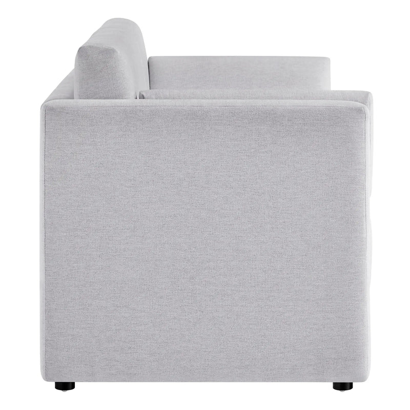 Linden Upholstered Heathered Chenille Small Sofa by HouseOfZazla