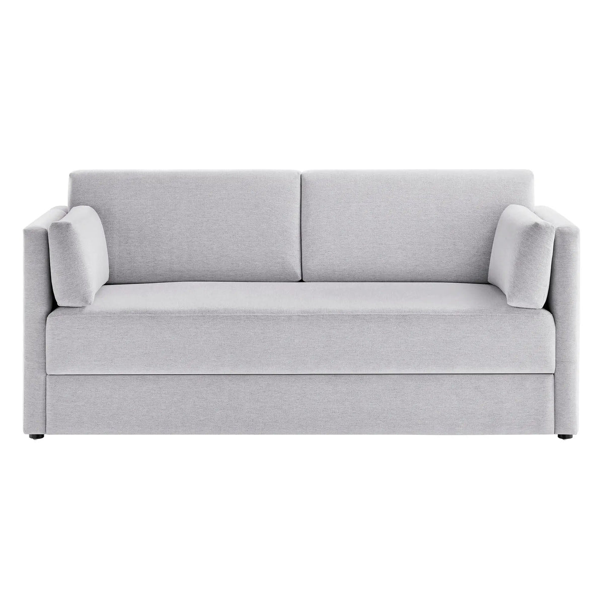 Linden Upholstered Heathered Chenille Small Sofa by HouseOfZazla