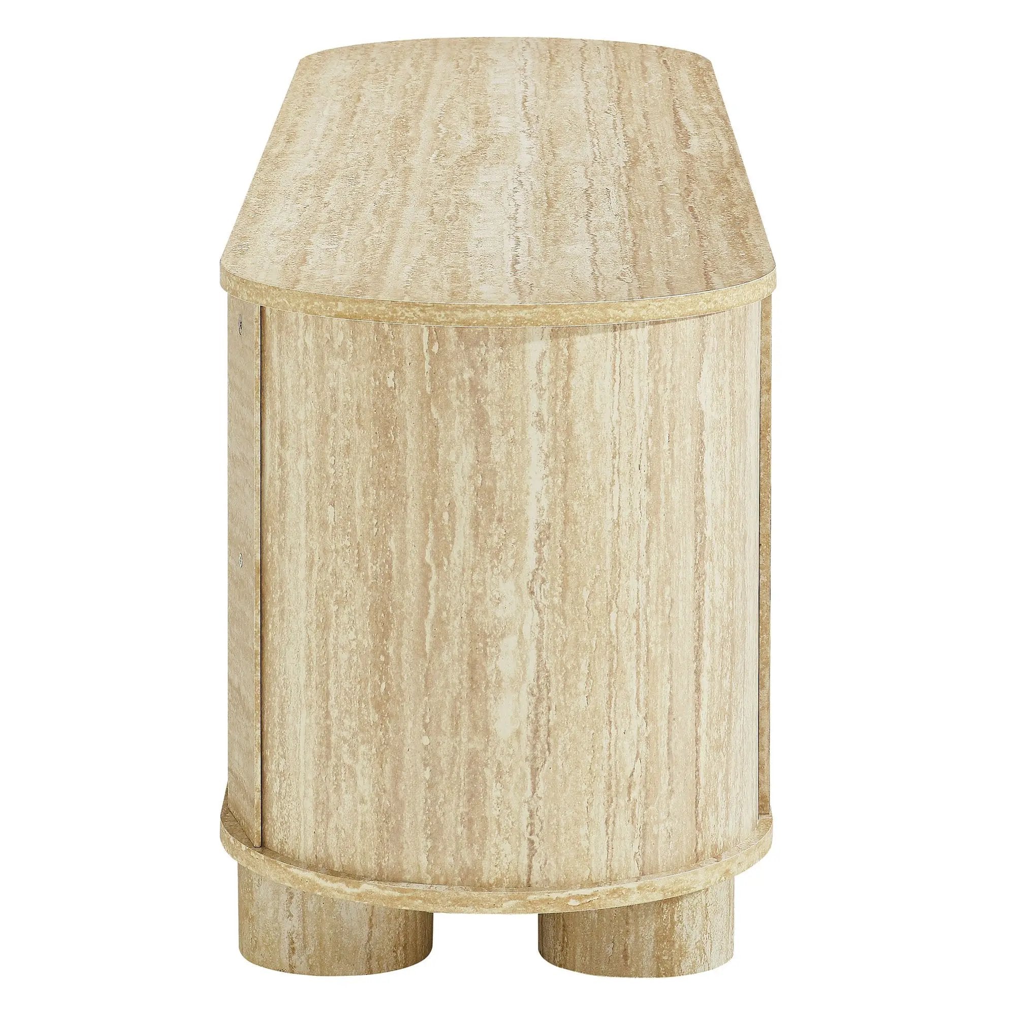 Overture 63” Oval Faux Travertine TV Stand by Modway by HouseOfZazla