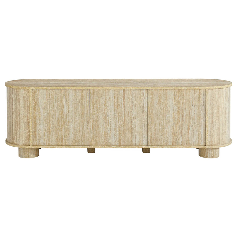 Overture 63” Oval Faux Travertine TV Stand by Modway by HouseOfZazla