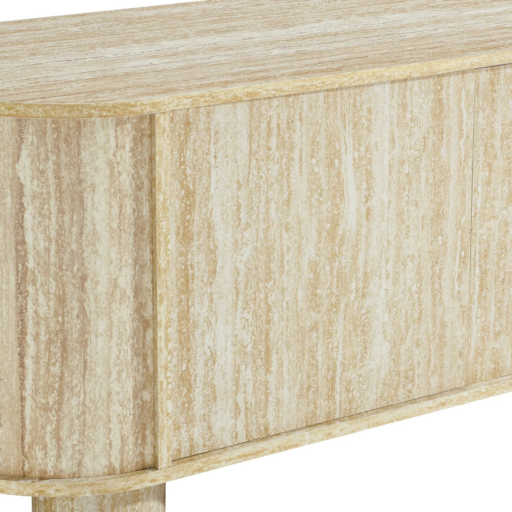 Overture 63” Oval Faux Travertine TV Stand by Modway by HouseOfZazla