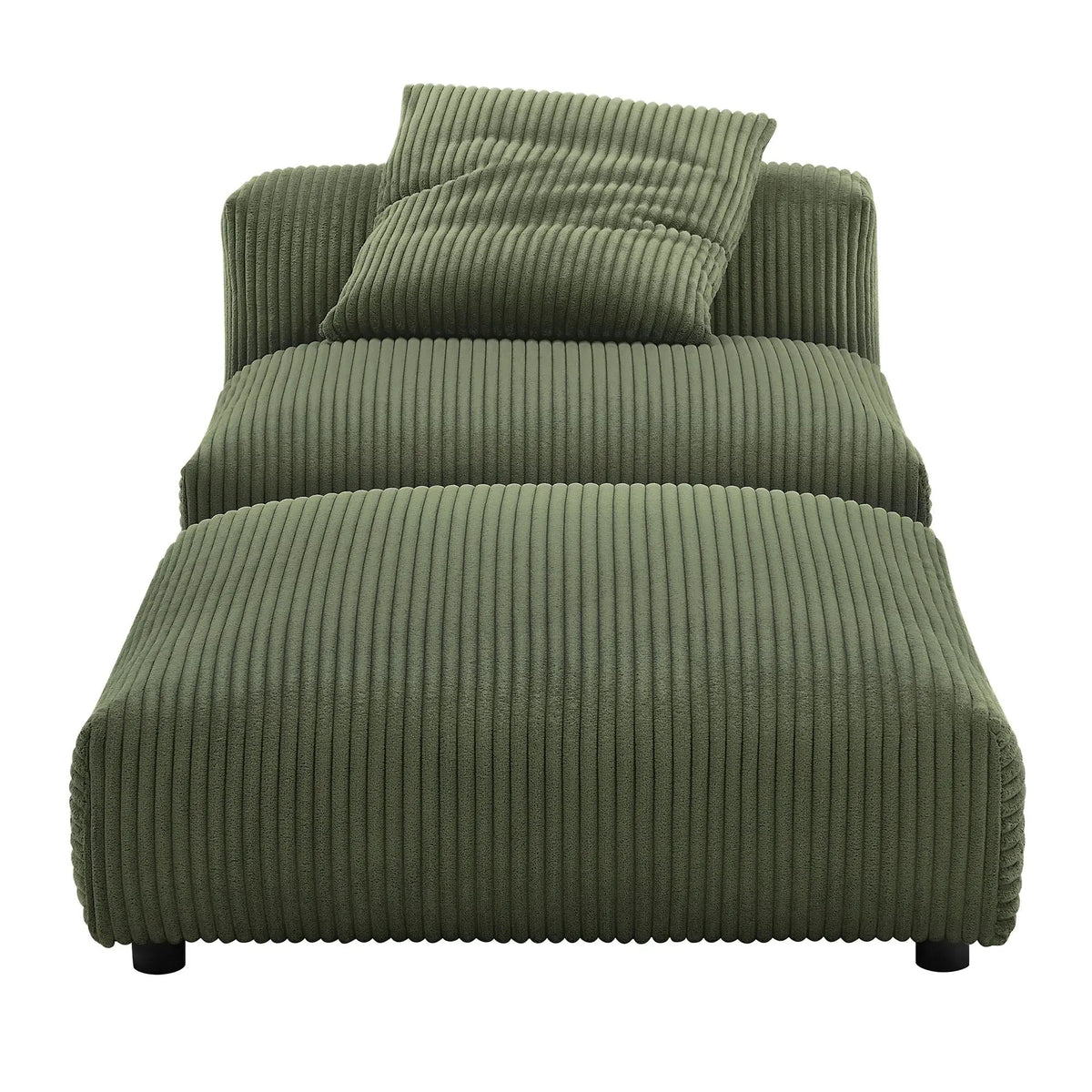Solace Modular Corduroy Upholstered Armless Chair and Ottoman Set by Modway by HouseOfZazla