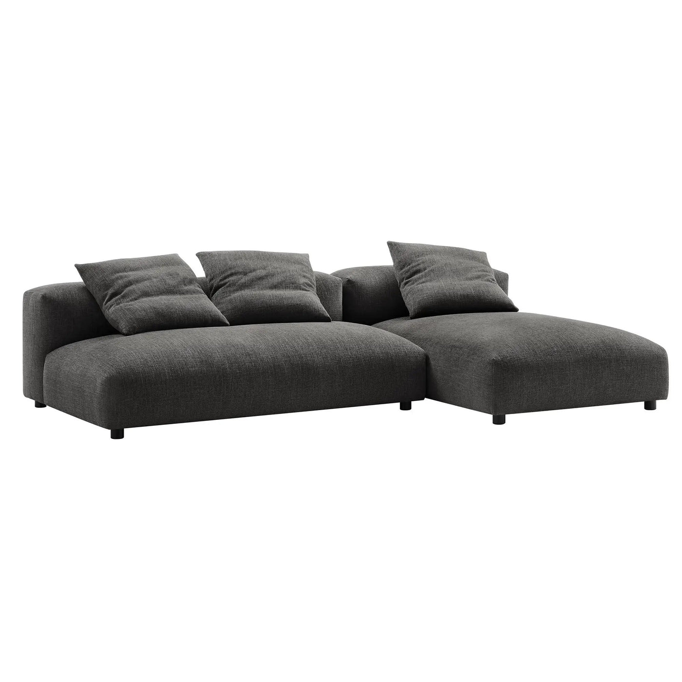 Solace 2-Piece Modular Upholstered Fabric Sectional Sofa with Chaise by Modway by HouseOfZazla
