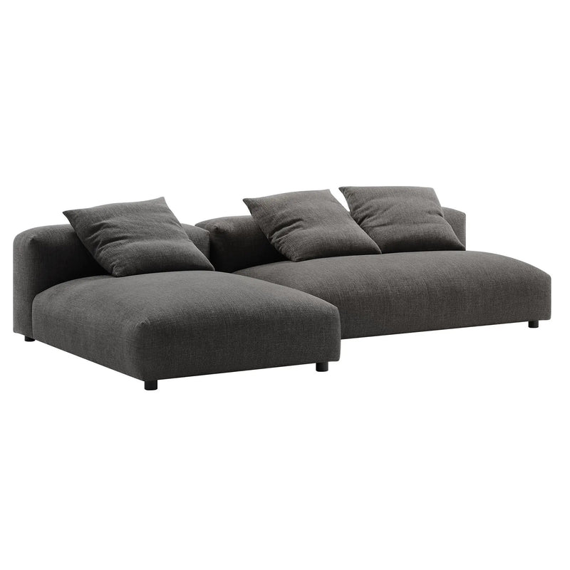 Solace 2-Piece Modular Upholstered Fabric Sectional Sofa with Chaise by Modway by HouseOfZazla