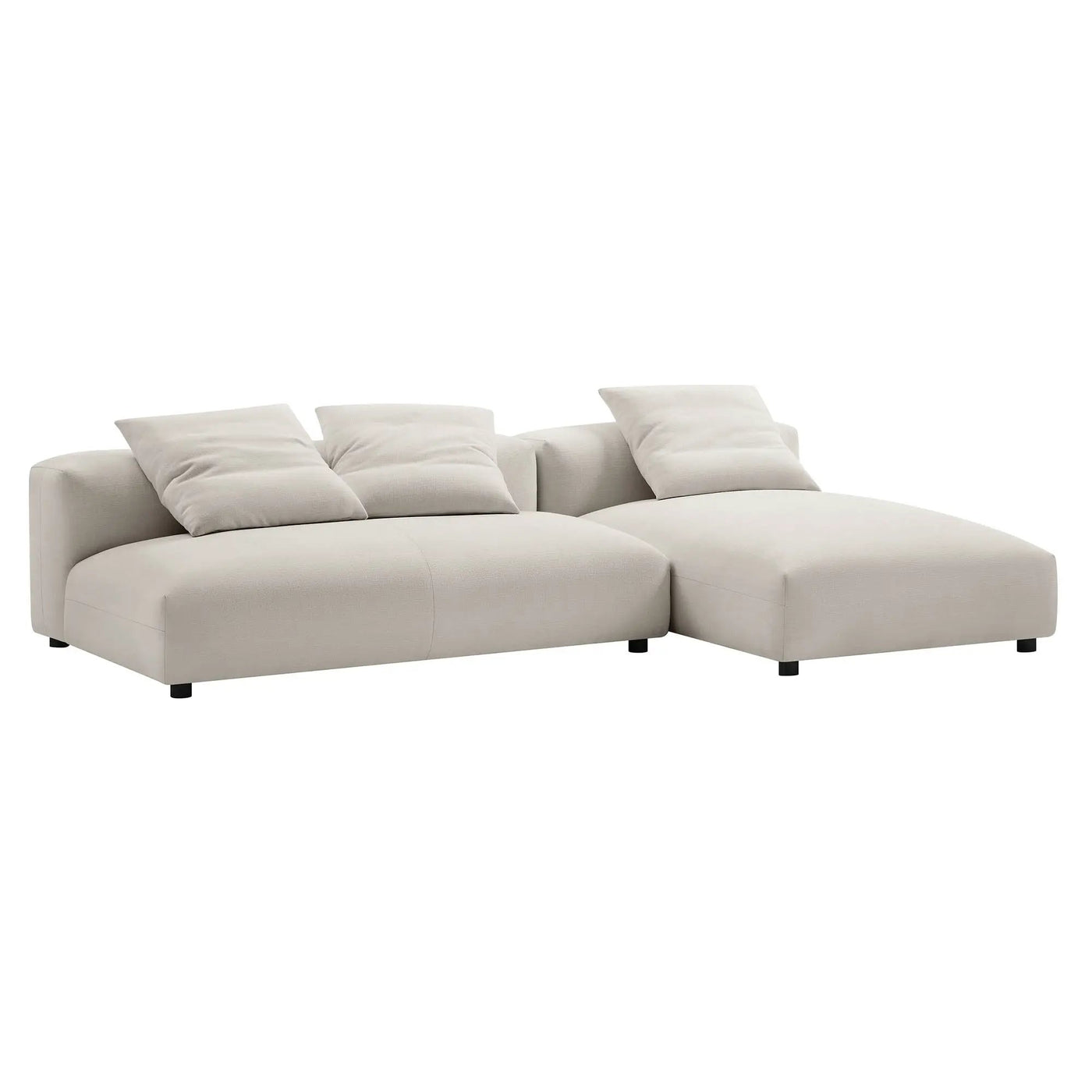 Solace 2-Piece Modular Upholstered Fabric Sectional Sofa with Chaise by Modway by HouseOfZazla