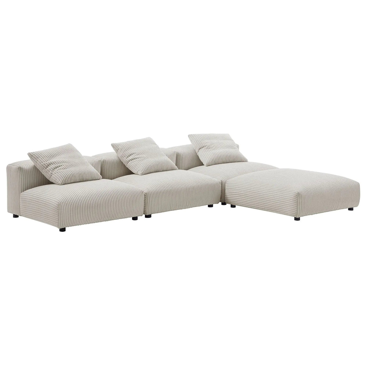 Solace 4-Piece Modular Corduroy Upholstered Sectional Sofa by Modway by HouseOfZazla