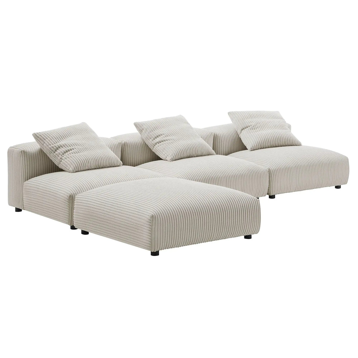 Solace 4-Piece Modular Corduroy Upholstered Sectional Sofa by Modway by HouseOfZazla