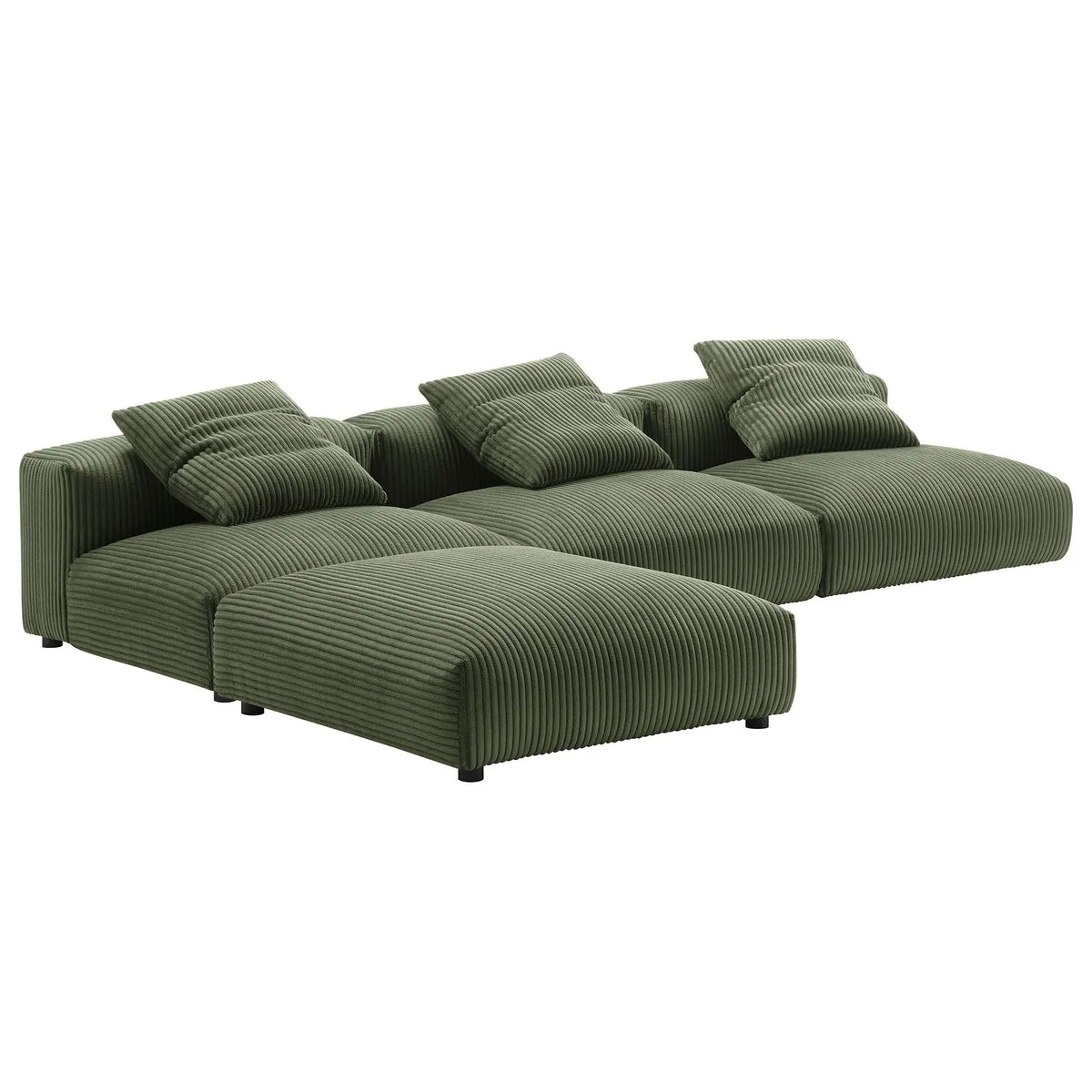 Solace 4-Piece Modular Corduroy Upholstered Sectional Sofa by Modway by HouseOfZazla