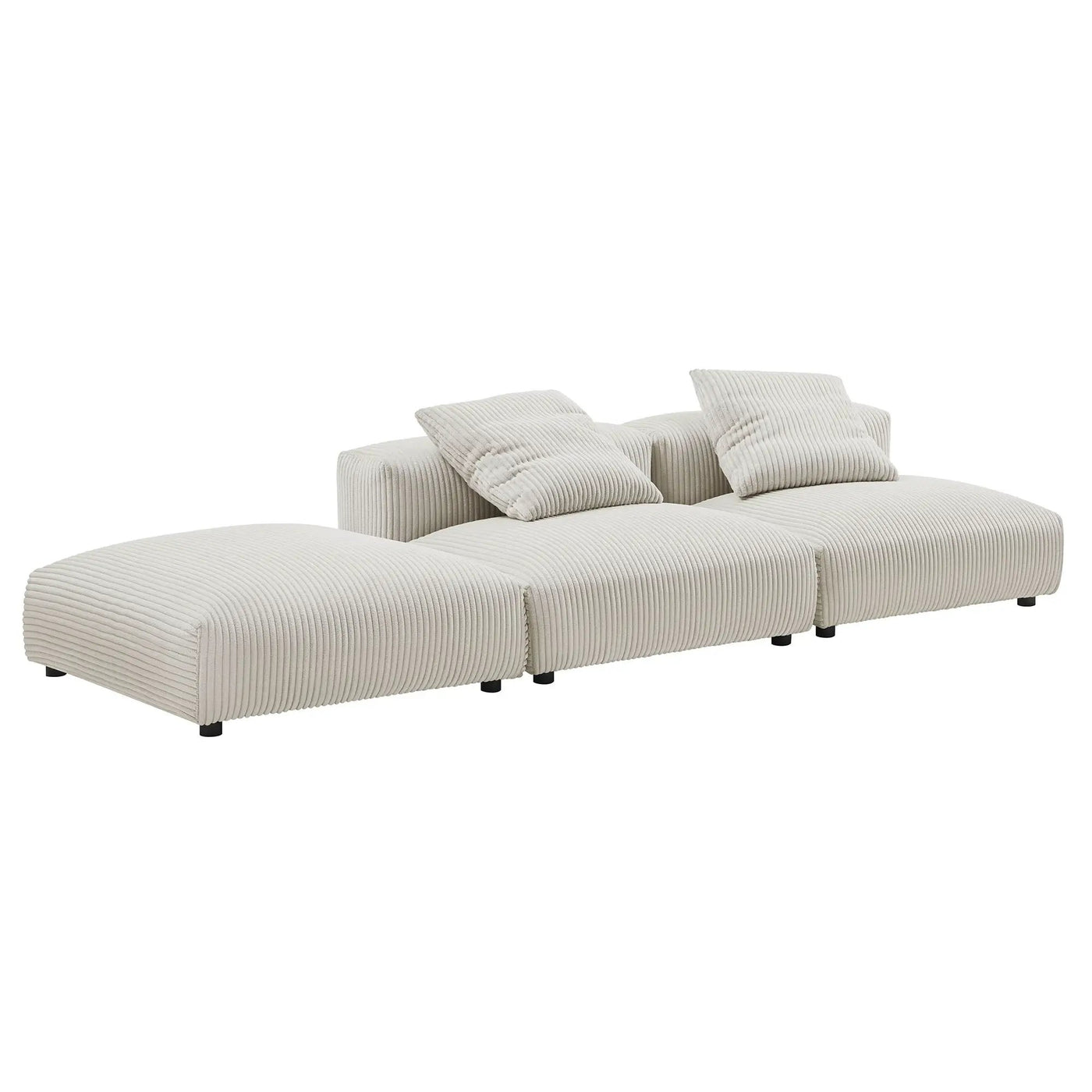 Solace 3-Piece Modular Corduroy Upholstered Sectional Sofa by Modway by HouseOfZazla