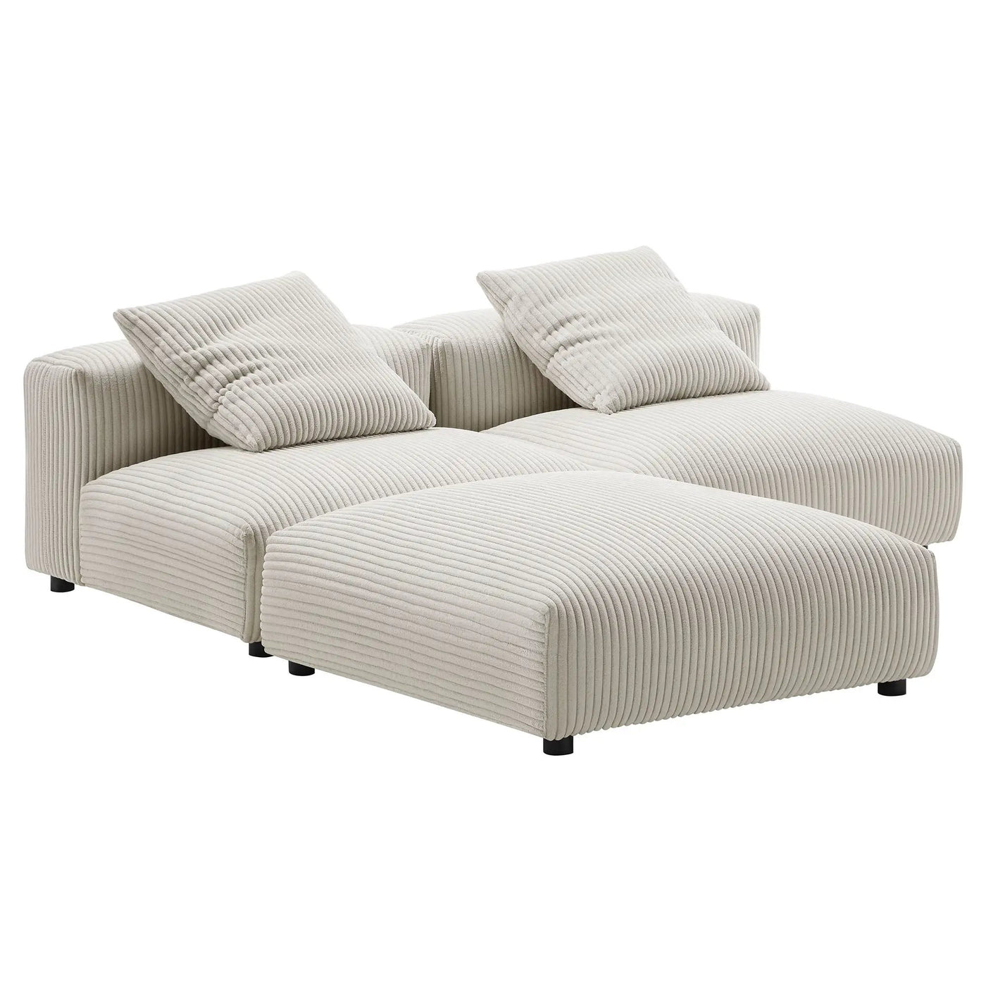 Solace 3-Piece Modular Corduroy Upholstered Sectional Sofa by Modway by HouseOfZazla